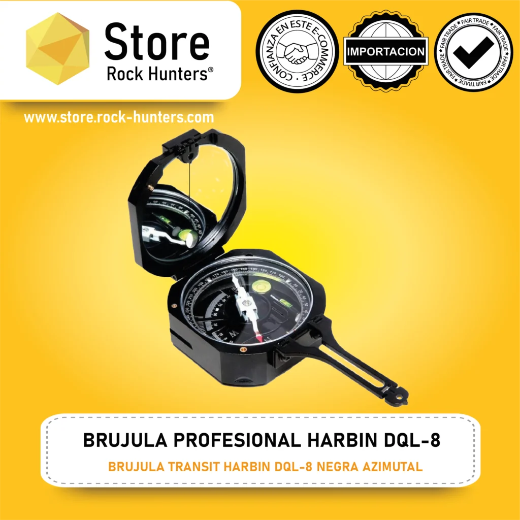 BRUJULA TRANSIT HARBIN DQL-8 NEGRA AZIMUTAL
