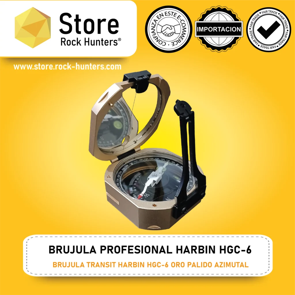 BRUJULA TRANSIT HARBIN HGC-6 ORO PALIDO AZIMUTAL
